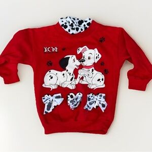 Vintage 3T 101 Dalmatians Print Kids Sweatshirt
